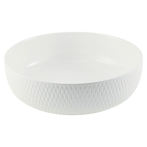 White Basics Diamonds Porcelain Serving Bowl