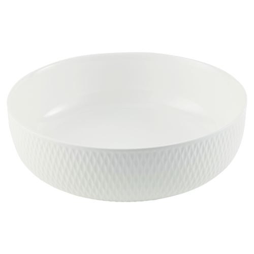 White Basics Diamonds Porcelain Serving Bowl