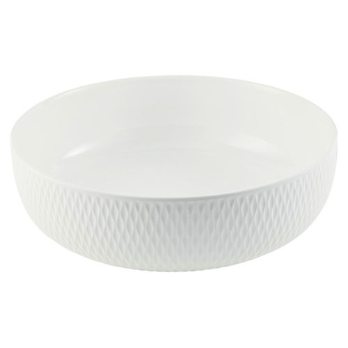 White Basics Diamonds Porcelain Serving Bowl