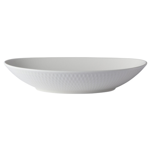White Basics Diamonds Porcelain Oval Bowls