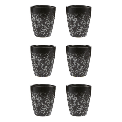 Caviar Granite 90ml Porcelain Espresso Cups
