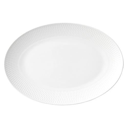 White Basics Diamonds Porcelain Oval Platter