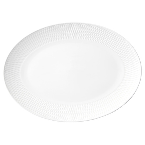White Basics Diamonds Porcelain Oval Platter