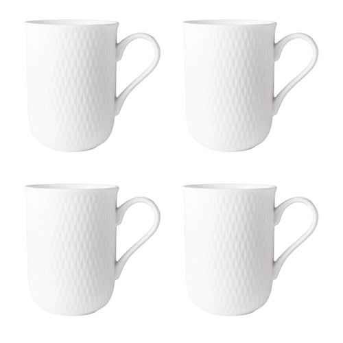 White Basics Diamonds 350ml Regent Mugs
