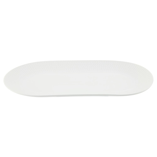 White Basics Diamonds Porcelain Oblong Platter