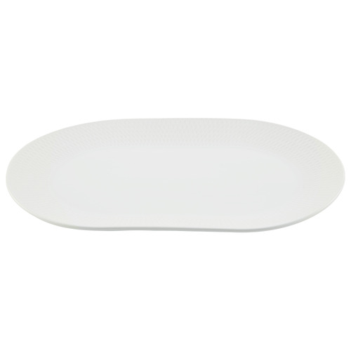 White Basics Diamonds Porcelain Oblong Platter