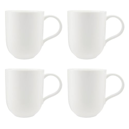 White Basics Modern 400ml Porcelain Mugs