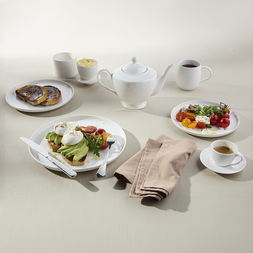 White Basics High Rim Plates