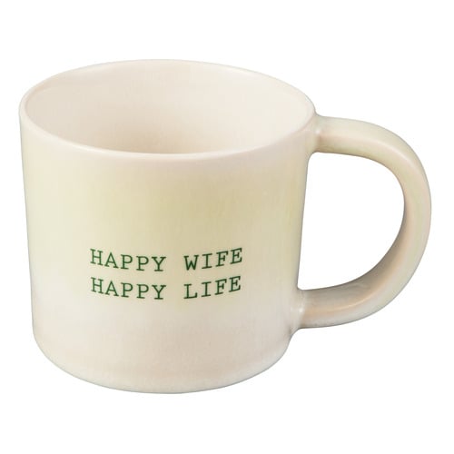 The Mug Club Quotes Happy Wife Happy Life 350ml Mugs