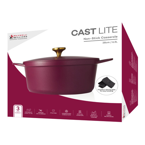 Cherry Cast Lite Non-Stick Casserole