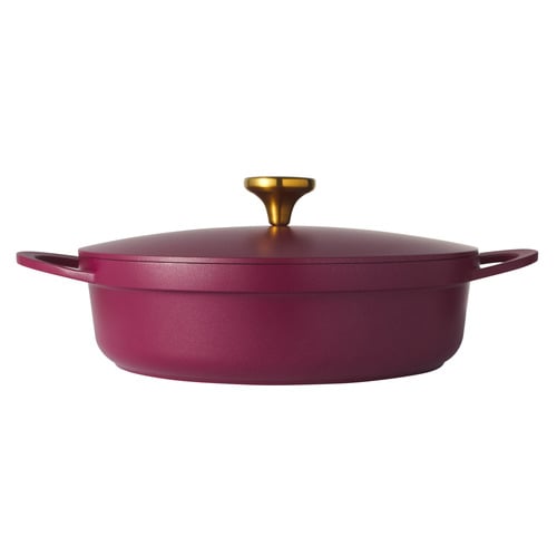 Cherry Cast Lite Non-Stick Shallow Casserole