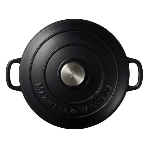 Black Cast Iron Round Casserole