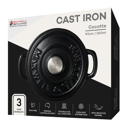 Black 260ml Cast Iron Cocotte