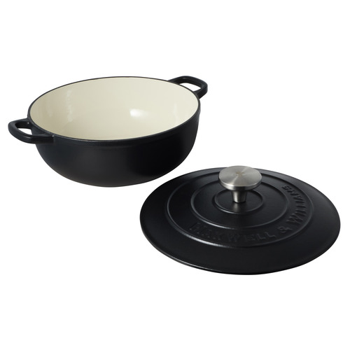 Black Cast Iron Round Casserole