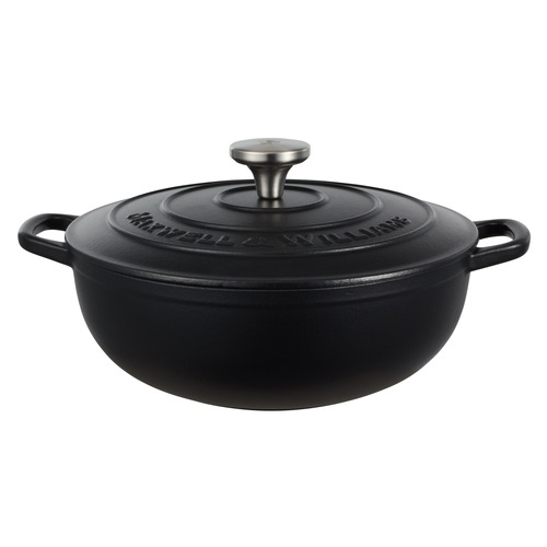 Black Cast Iron Round Casserole