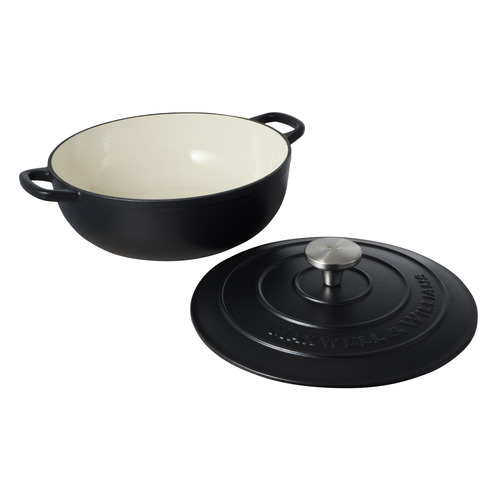 Black Cast Iron Round Casserole