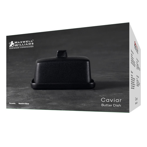 Black Caviar Porcelain Butter Dish