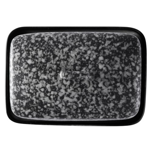 Granite Caviar Porcelain Butter Dish