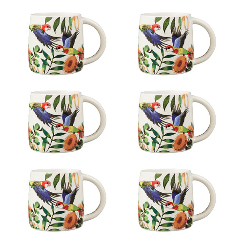 Native Grace Eastern Rosella 350ml Porcelain Mugs