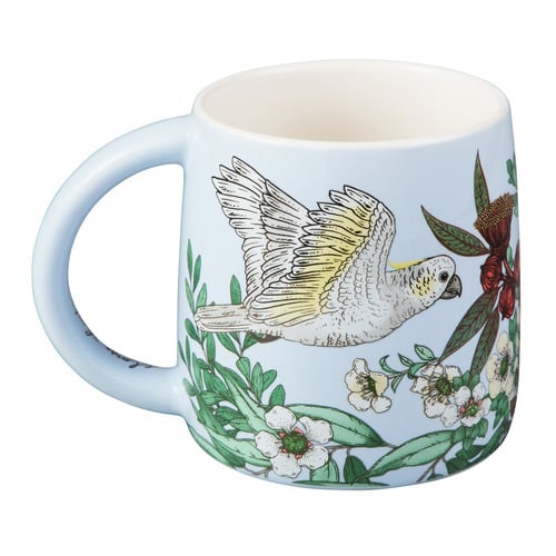 Native Grace Yellow Crested Cockatoo 350ml Porcelain Mugs