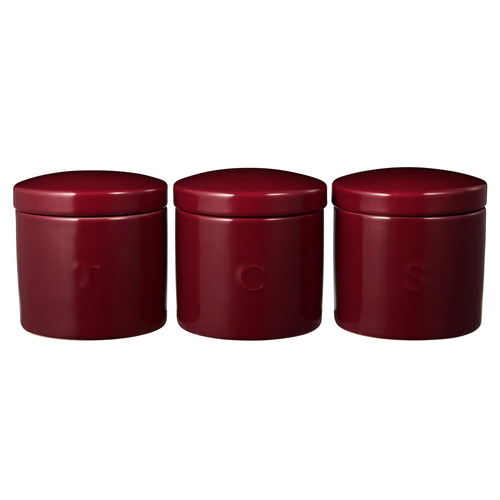 3 Piece Bordeaux Epicurious Canister Set