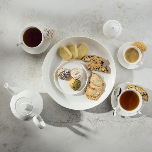 Cashmere Footed 90ml Porcelain Demi Cups & Saucers