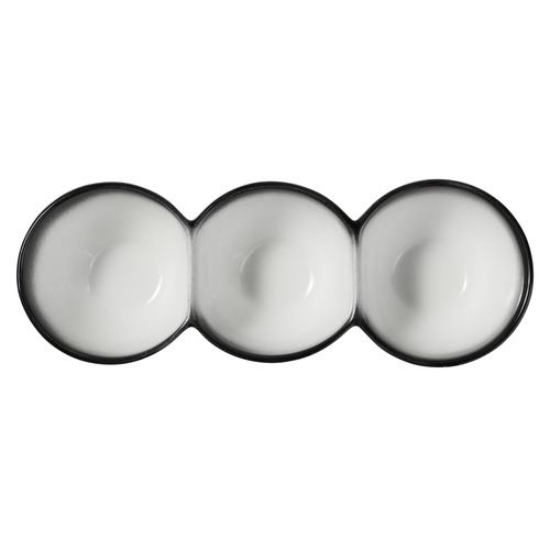 Granite Caviar Divided Porcelain Serving Bowls