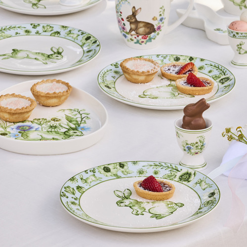 4 Piece Clover & Cottontail 20cm Side Plate Set