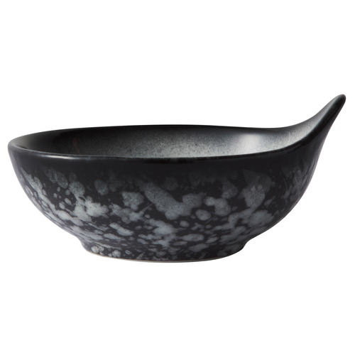 Granite Caviar Handled Porcelain Sauce Bowls