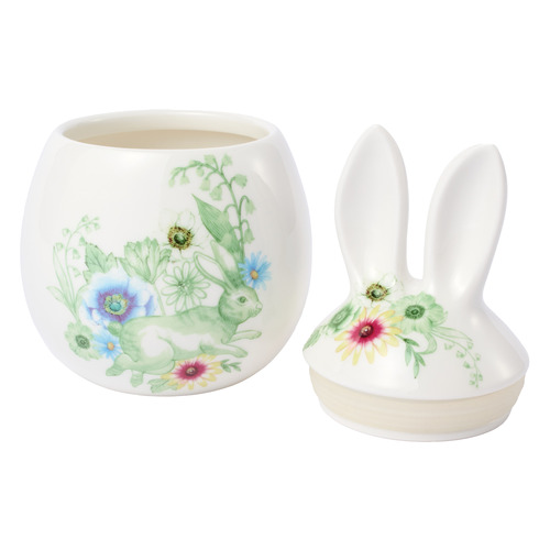Clover & Cottontail Bunny Porcelain Canister