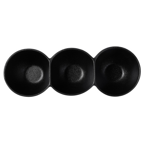 Black Caviar Divided Serving Bowls