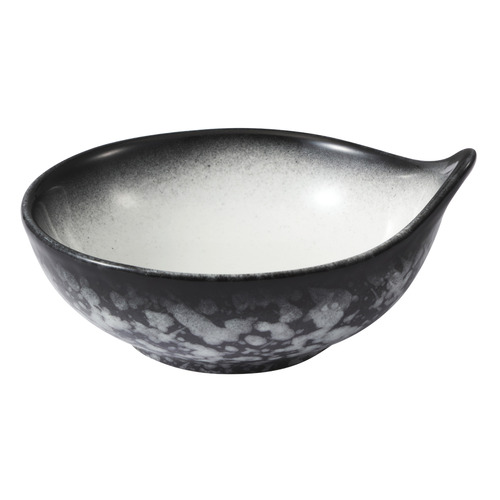Granite Caviar Handled Porcelain Sauce Bowls
