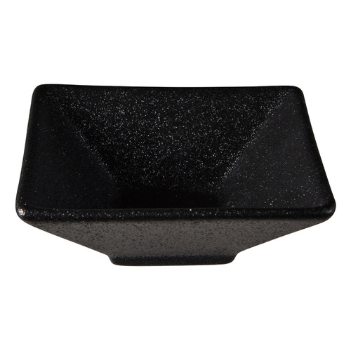 Black Caviar Square Porcelain Sauce Bowls