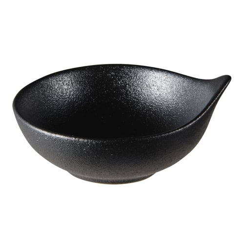 Black Caviar Handled Porcelain Sauce Bowls