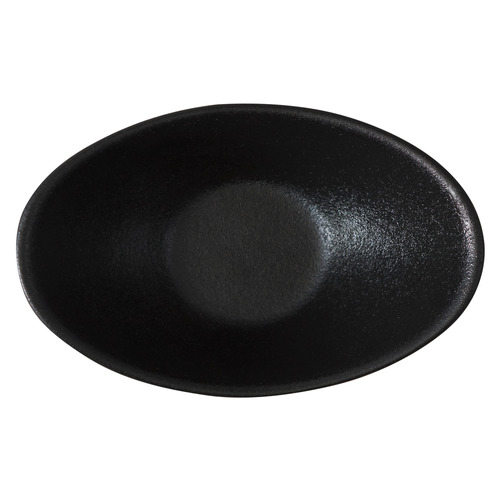 Black Caviar Oval Porcelain Sauce Bowls