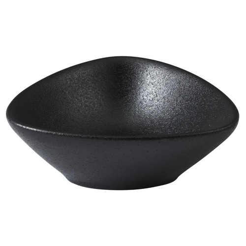 Black Caviar Triangle Porcelain Sauce Bowls