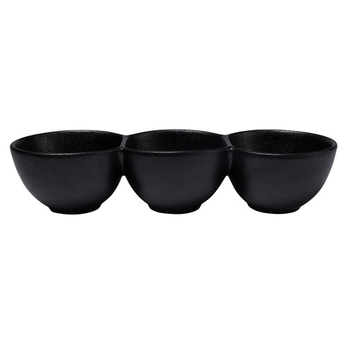 Black Caviar Divided Serving Bowls
