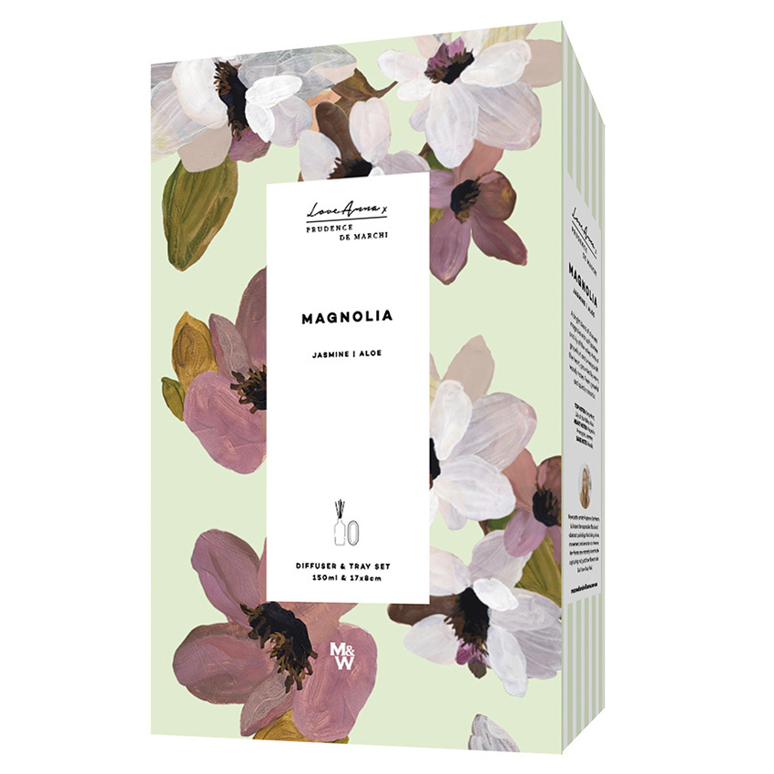 2 Piece Magnolia Prudence De Marchi  Diffuser & Tray Set