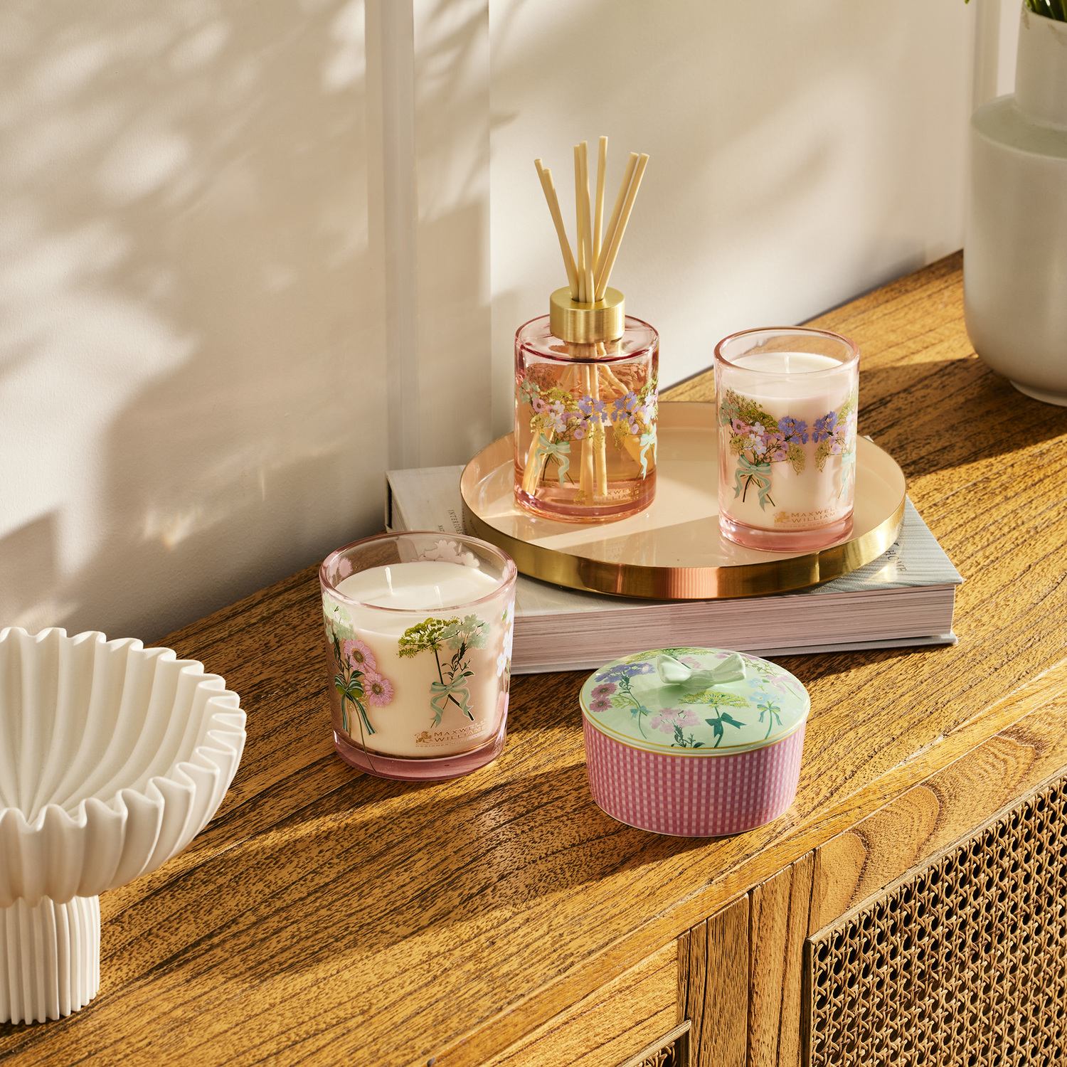 2 Piece Guava & Lychee Cherish Scented Candle & Diffuser Set