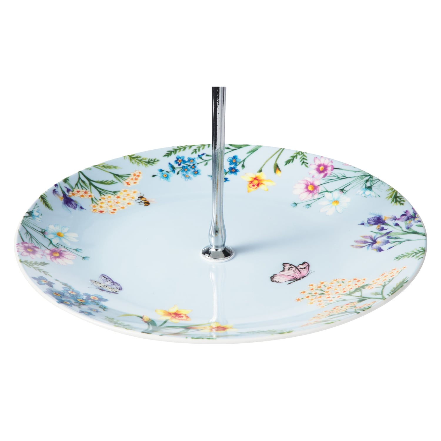 Fluttering Meadow  2 Tier Porcelain Cake Stand