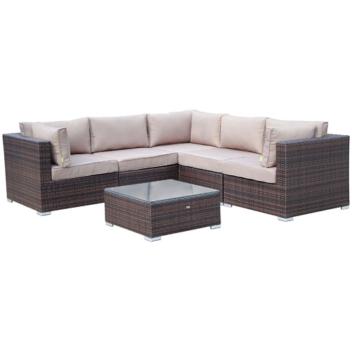 Lily's Patio 5 Seater Palermo Outdoor Sectional Lounge Set | Temple ...