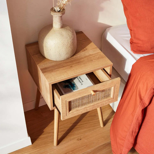Rumen Rattan Cane Bedside Table Temple & ster