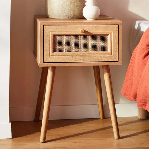 Rumen Rattan Cane Bedside Table Temple & ster