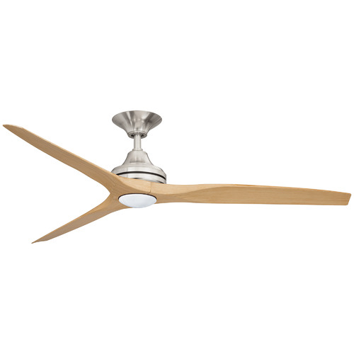 Threesixtyfans Brushed Nickel Spitfire, Spitfire Ceiling Fan With Light