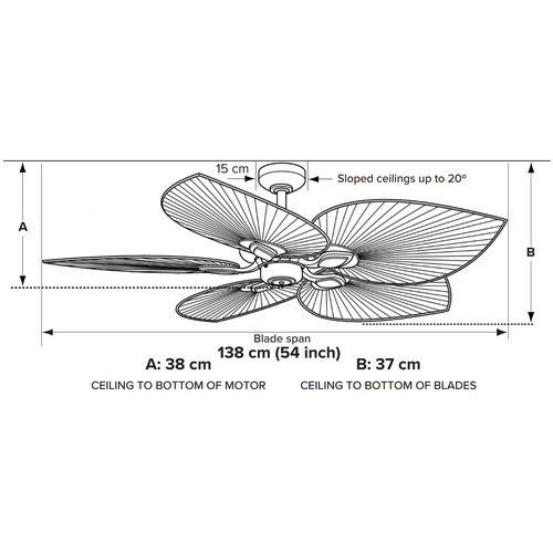 Tropicana AC Ceiling Fan with WiFi Voice Control