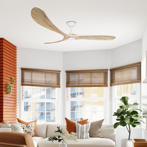 ThreeSixtyFans 183cm Timber Ceiling Fan with Light | Temple & Webster