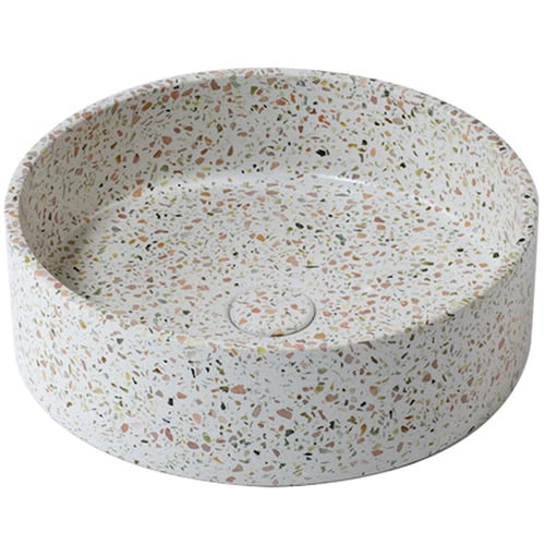 2 Piece Siena Round Terrazzo Basin & Waste Set