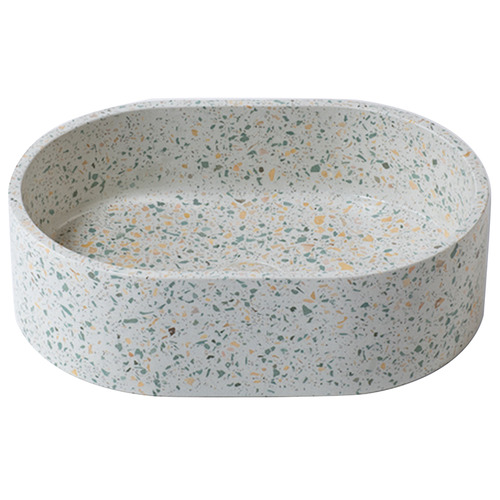 2 Piece Lucca Oval Terrazzo Basin & Waste Set