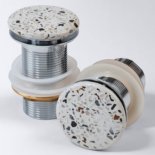 2 Piece Como Round Terrazzo Basin & Waste Set