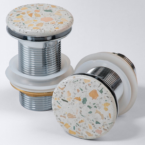 2 Piece Lucca Round Terrazzo Basin & Waste Set